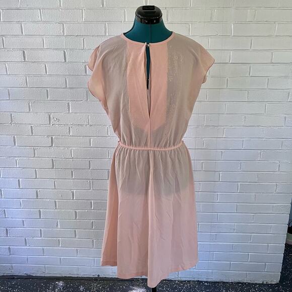 Sears Dresses & Skirts - Vintage 70s Sears Bazaar peach polyester midi dress